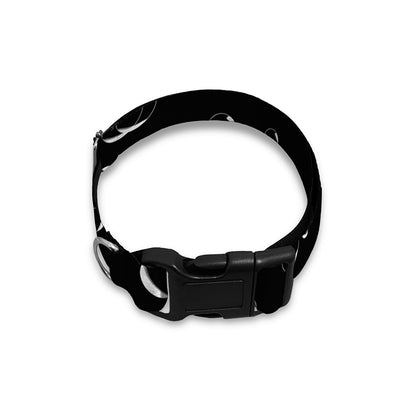 Black And White Bubble Pattern Print Dog Collar