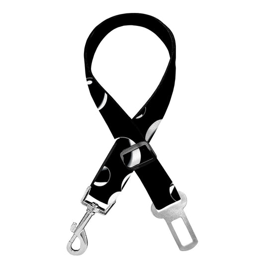 Black And White Bubble Pattern Print Dog Seat Belt