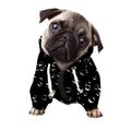 Black And White Bubble Pattern Print Dog Zip Up Hoodie