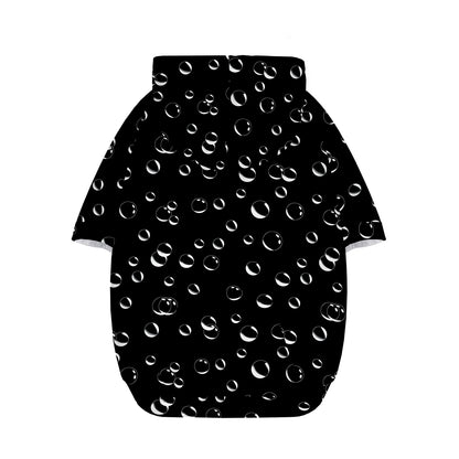 Black And White Bubble Pattern Print Dog Zip Up Hoodie