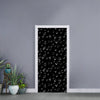 Black And White Bubble Pattern Print Door Sticker