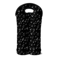 Black And White Bubble Pattern Print Double Neoprene Wine Tote