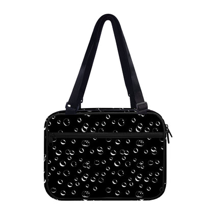 Black And White Bubble Pattern Print Double Strap Bible Bag
