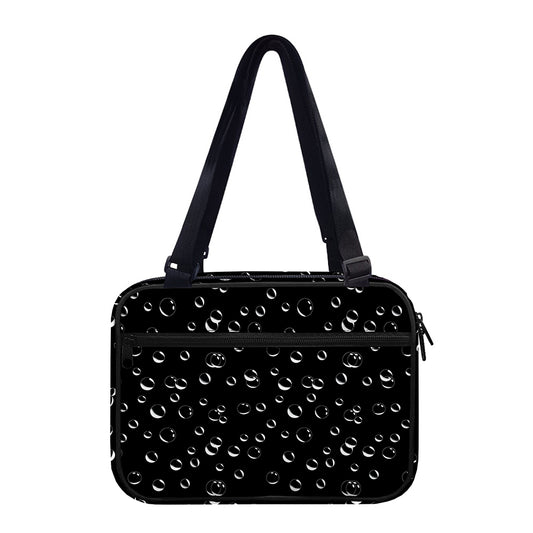 Black And White Bubble Pattern Print Double Strap Bible Bag