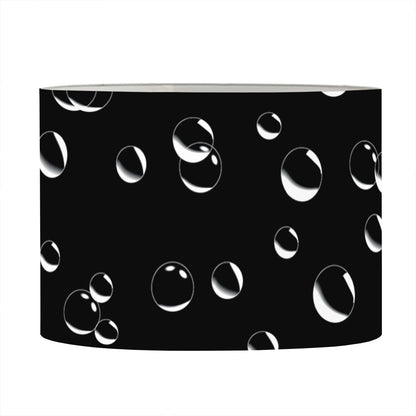 Black And White Bubble Pattern Print Drum Lamp Shade