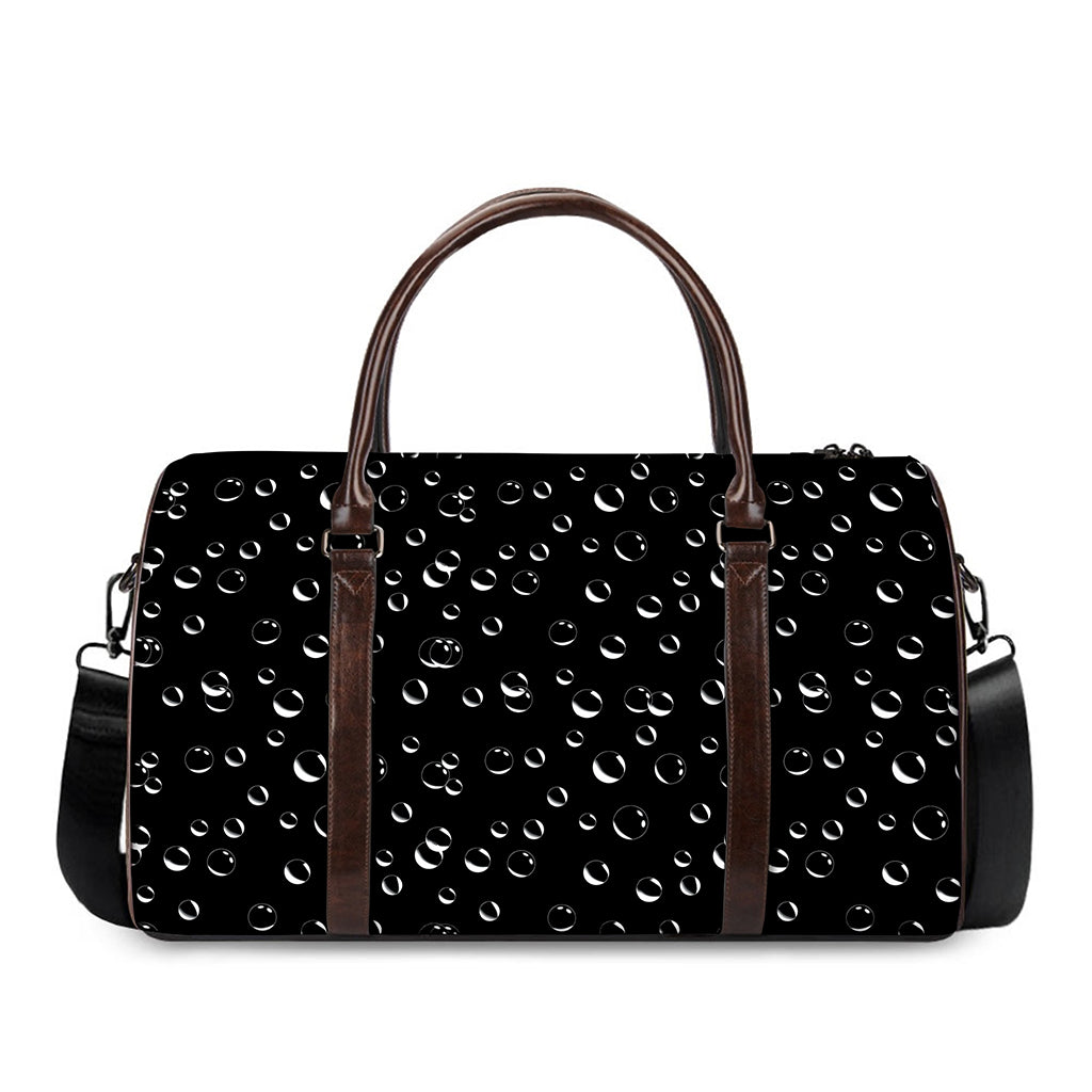 Black And White Bubble Pattern Print Duffle Bag