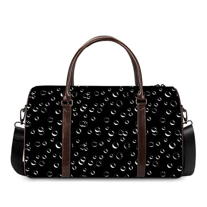 Black And White Bubble Pattern Print Duffle Bag