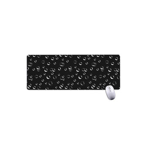 Black And White Bubble Pattern Print Extended Mouse Pad