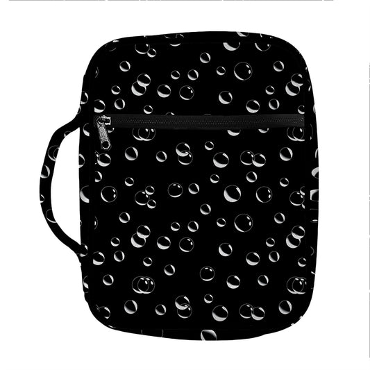Black And White Bubble Pattern Print Front Pocket Bible Bag