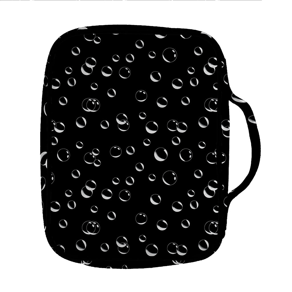Black And White Bubble Pattern Print Front Pocket Bible Bag