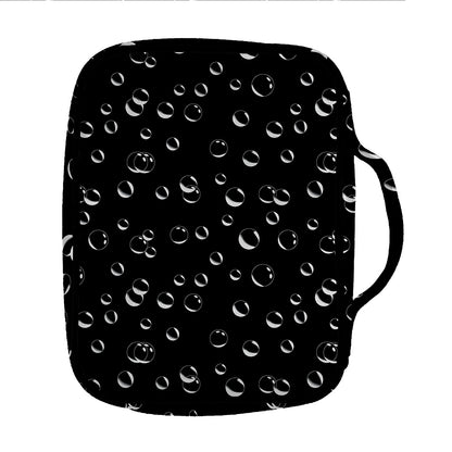 Black And White Bubble Pattern Print Front Pocket Bible Bag