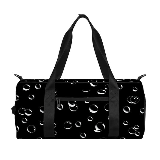 Black And White Bubble Pattern Print Gym Bag