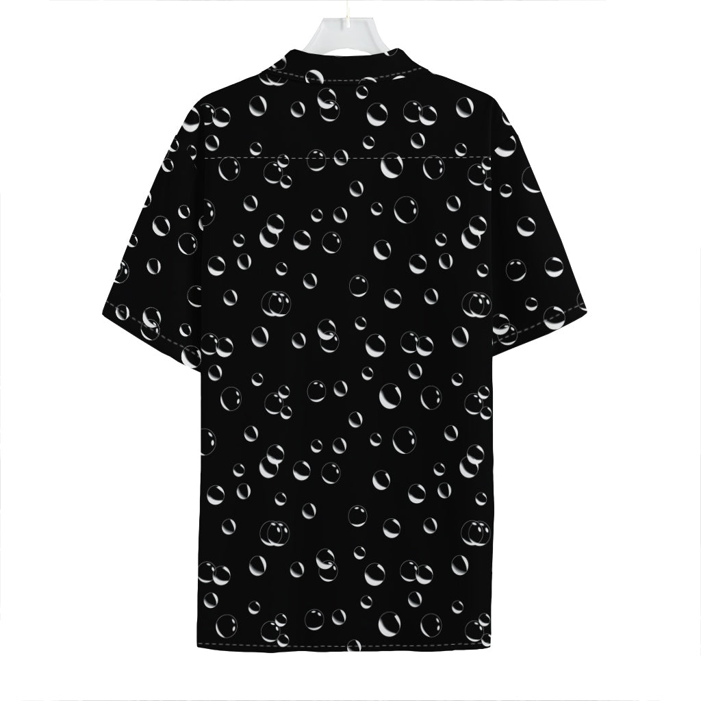 Black And White Bubble Pattern Print Hawaiian Shirt