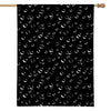 Black And White Bubble Pattern Print House Flag