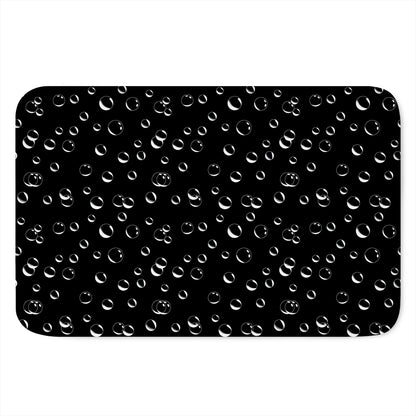 Black And White Bubble Pattern Print Indoor Door Mat
