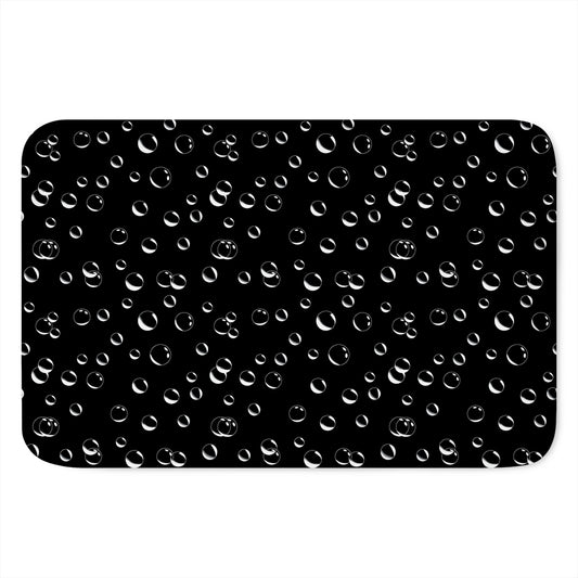 Black And White Bubble Pattern Print Indoor Door Mat