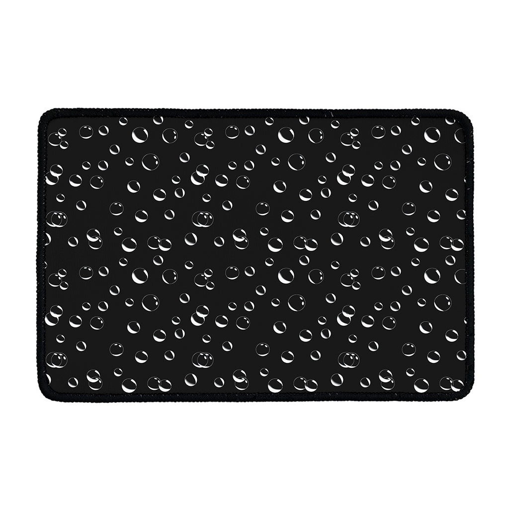 Black And White Bubble Pattern Print Kitchen Mat