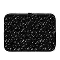Black And White Bubble Pattern Print Laptop Sleeve