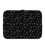 Black And White Bubble Pattern Print Laptop Sleeve