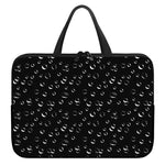 Black And White Bubble Pattern Print Laptop Sleeve With Handle