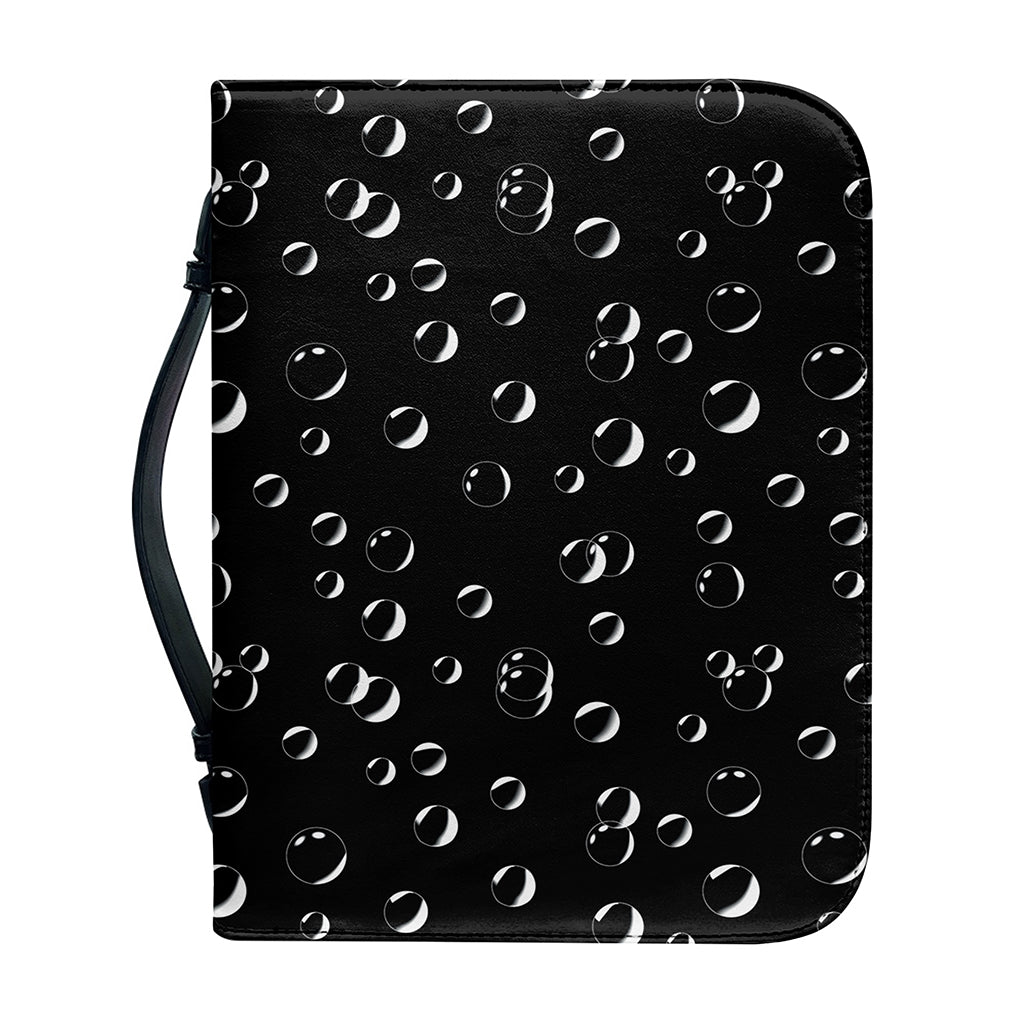Black And White Bubble Pattern Print Leather Bible Cover