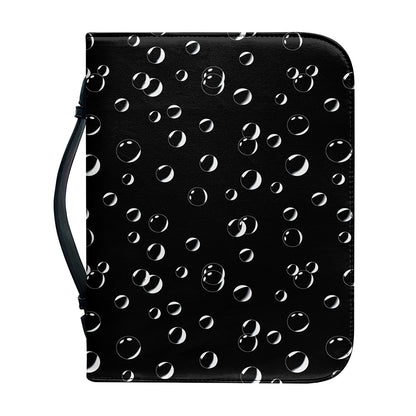 Black And White Bubble Pattern Print Leather Bible Cover