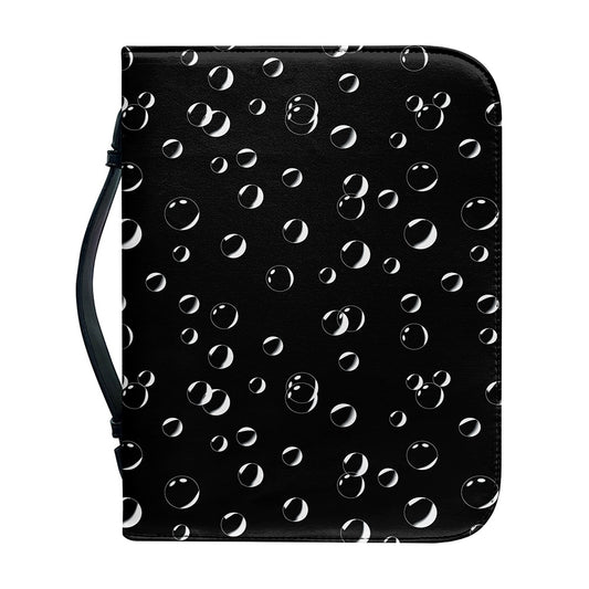 Black And White Bubble Pattern Print Leather Bible Cover