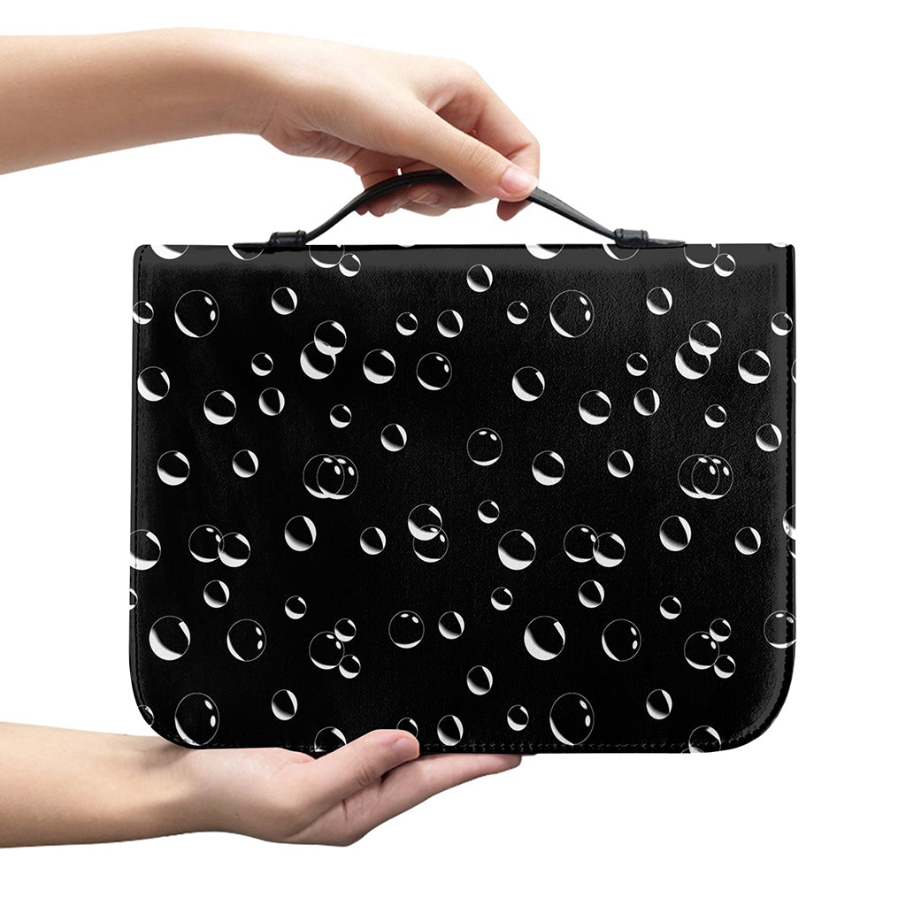 Black And White Bubble Pattern Print Leather Bible Cover