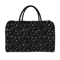 Black And White Bubble Pattern Print Leather Duffel Bag