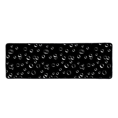 Black And White Bubble Pattern Print Long Kitchen Mat
