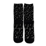 Black And White Bubble Pattern Print Long Socks