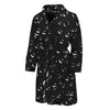 Black And White Bubble Pattern Print Men's Bathrobe