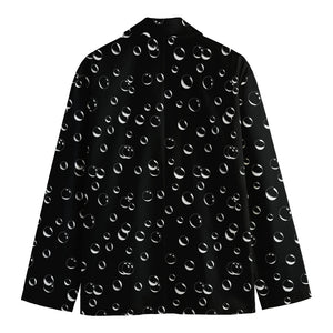 Black And White Bubble Pattern Print Men's Blazer