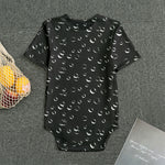 Black And White Bubble Pattern Print Men's Bodysuit