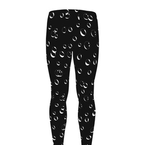 Black And White Bubble Pattern Print Men's leggings