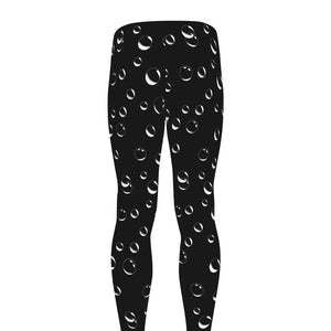 Black And White Bubble Pattern Print Men's leggings