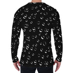 Black And White Bubble Pattern Print Men's Long Sleeve T-Shirt