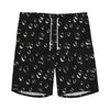 Black And White Bubble Pattern Print Men's Sports Shorts