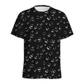 Black And White Bubble Pattern Print Men's Athletic T-Shirt