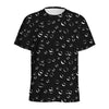 Black And White Bubble Pattern Print Men's Sports T-Shirt