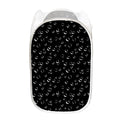 Black And White Bubble Pattern Print Mesh Laundry Hamper