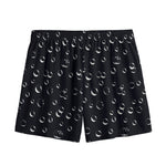 Black And White Bubble Pattern Print Mesh Shorts