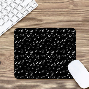 Black And White Bubble Pattern Print Mouse Pad