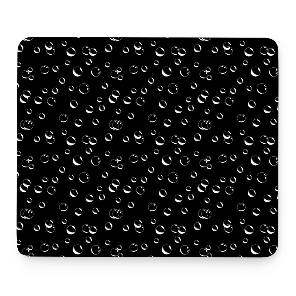 Black And White Bubble Pattern Print Mouse Pad