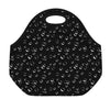 Black And White Bubble Pattern Print Neoprene Lunch Bag