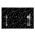 Black And White Bubble Pattern Print Placemat
