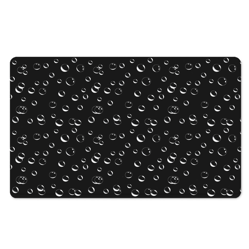 Black And White Bubble Pattern Print Polyester Doormat