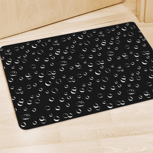 Black And White Bubble Pattern Print Polyester Doormat