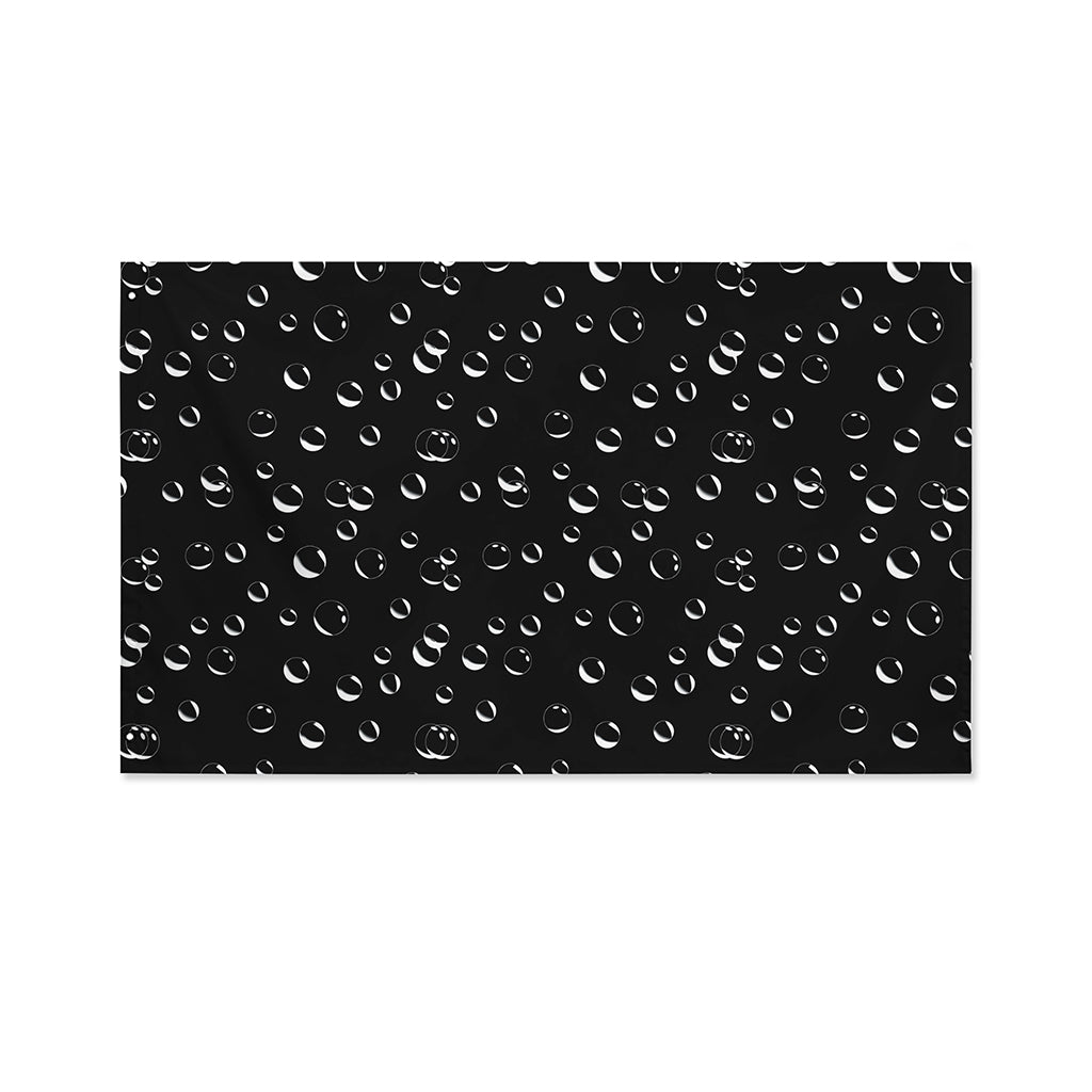Black And White Bubble Pattern Print Polyester Flag