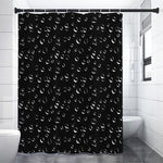 Black And White Bubble Pattern Print Premium Shower Curtain